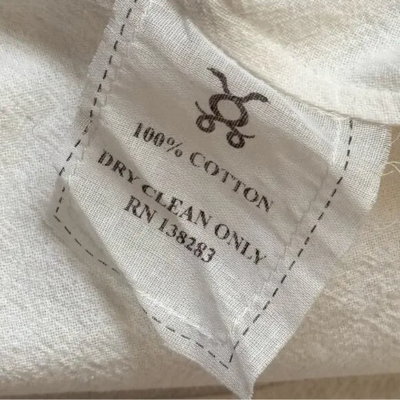 Figue Lucie White Blue Embroidered Pom Pom Long Balloon Sleeves Boho Mini Dress - Picture 13 of 13